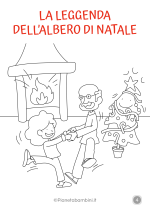 Disegno della leggenda dell'albero di Natale da colorare 4/4