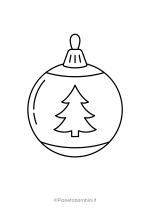 Disegno di pallina di Natale grande da colorare 36