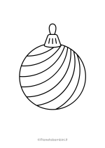 Disegno di pallina di Natale grande da colorare 37