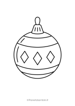 Disegno di pallina di Natale grande da colorare 38