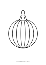 Disegno di pallina di Natale grande da colorare 39