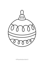Disegno di pallina di Natale grande da colorare 40