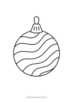 Disegno di pallina di Natale grande da colorare 41