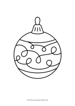 Disegno di pallina di Natale grande da colorare 42