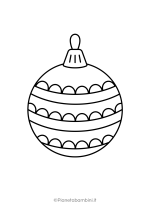 Disegno di pallina di Natale grande da colorare 43