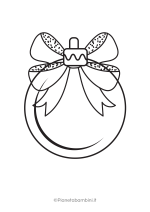 Disegno di pallina di Natale grande da colorare 44