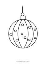 Disegno di pallina di Natale grande da colorare 45