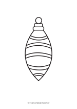 Disegno di pallina di Natale grande da colorare 46