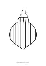 Disegno di pallina di Natale grande da colorare 47