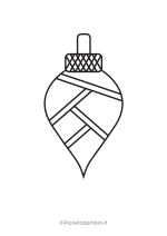Disegno di pallina di Natale grande da colorare 48