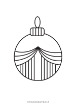 Disegno di pallina di Natale grande da colorare 49