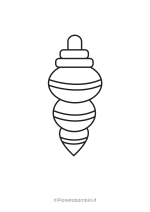 Disegno di pallina di Natale grande da colorare 50