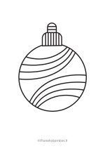 Disegno di pallina di Natale grande da colorare 51
