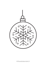 Disegno di pallina di Natale grande da colorare 52
