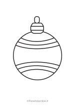 Disegno di pallina di Natale grande da colorare 53