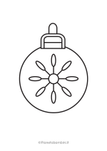 Disegno di pallina di Natale grande da colorare 54
