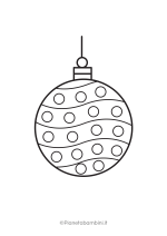 Disegno di pallina di Natale grande da colorare 56