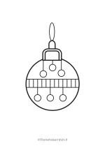 Disegno di pallina di Natale grande da colorare 57