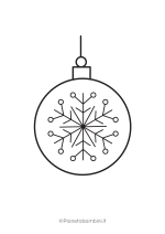 Disegno di pallina di Natale grande da colorare 58