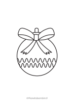 Disegno di pallina di Natale grande da colorare 59