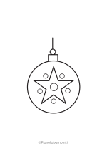 Disegno di pallina di Natale grande da colorare 60