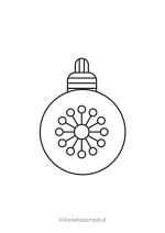Disegno di pallina di Natale grande da colorare 61