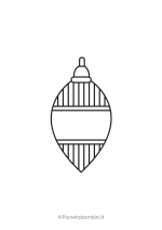 Disegno di pallina di Natale grande da colorare 62