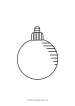 Disegno di pallina di Natale grande da colorare 63