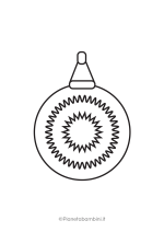 Disegno di pallina di Natale grande da colorare 65