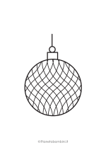 Disegno di pallina di Natale grande da colorare 66