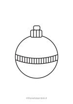 Disegno di pallina di Natale grande da colorare 67
