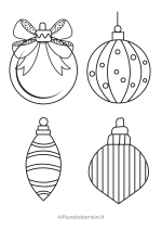 Disegno di palline di Natale piccole da colorare 70