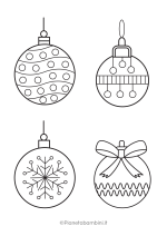 Disegno di palline di Natale piccole da colorare 73