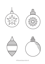 Disegno di palline di Natale piccole da colorare 74