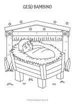 Personaggi del presepe da stampare e colorare nr. 01