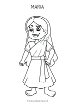 Personaggi del presepe da stampare e colorare nr. 03