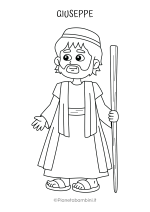 Personaggi del presepe da stampare e colorare nr. 04