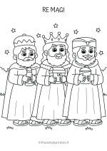 Personaggi del presepe da stampare e colorare nr. 11