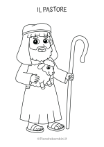 Personaggi del presepe da stampare e colorare nr. 12