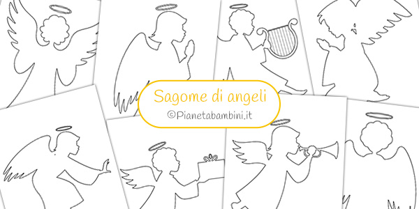 Sagome di angeli Sagome di angeli da stampare gratis e ritagliare
