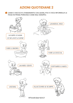 Scheda didattica sulle azioni quotidiane in italiano per stranieri e BES nr. 2