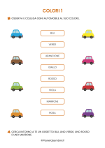 Scheda didattica sui colori in italiano per stranieri e BES nr. 1
