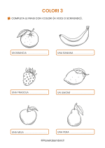 Scheda didattica sui colori in italiano per stranieri e BES nr. 3