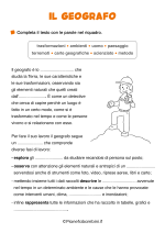 Scheda didattica sul geografo e i suoi aiutanti per la classe terza nr. 1