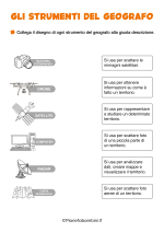 Scheda didattica sugli strumenti del geografo per la classe terza nr. 3