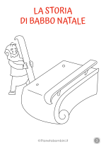 Disegno della storia di Babbo Natale da colorare 3/6
