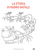 Disegno della storia di Babbo Natale da colorare 5/6