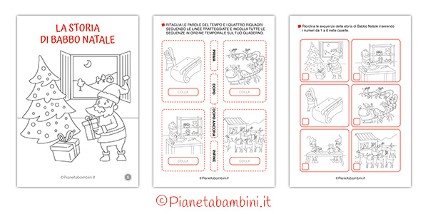 Sequenze da riordinare della storia di Babbo Natale