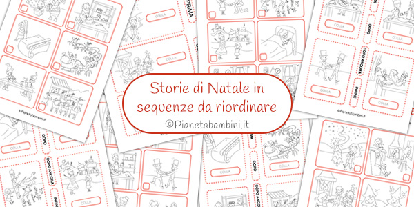 Storie di Natale in sequenze da riordinare per la classe prima e seconda