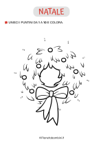 Unisci i puntini 1-10 ghirlanda